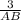 \frac{3}{AB}