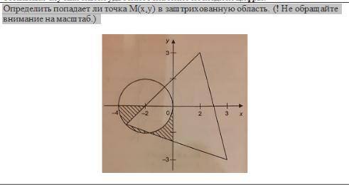 пайтон. Здравствуйте , с решением. Определить попадает ли точка M(x,y) в заштрихованную область. (! 