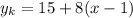 y_k=15+8(x-1)