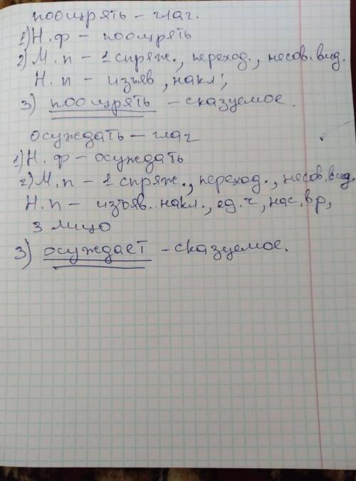 Произведите морфологический анализ слов: 1 вариант осуждать 2 вариант поощрять