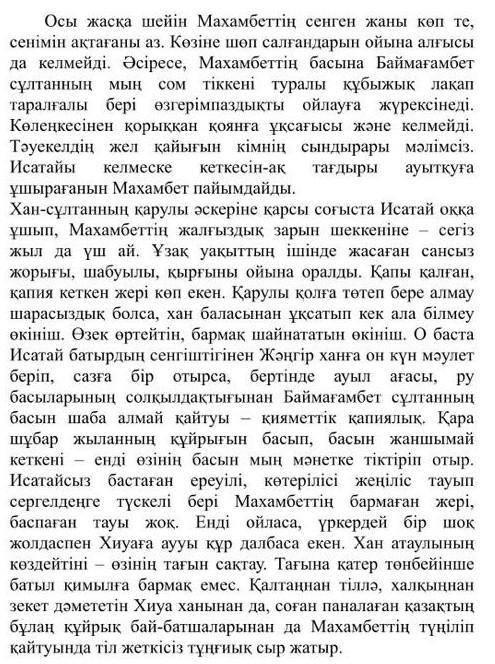 Шығарманың тақырыбы мен негізгі иднясы туралы жасаған тұжырымынызға дәлел келтіріңіз. Тақырыбына дәл