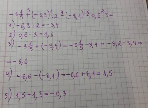 Задание 5 ( ). Укажите порядок действий и найдите значение выражения: