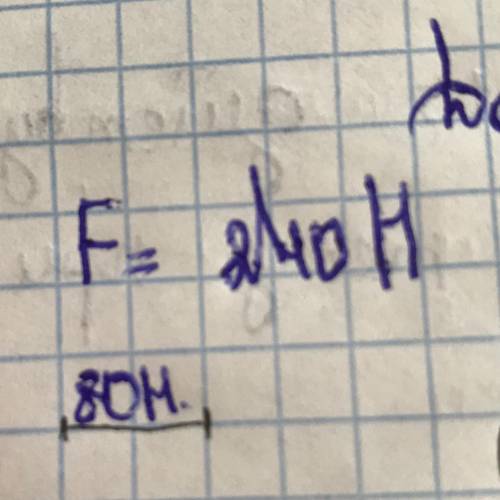 Надо начертить схему !   F=240 Н  F =80Н  ответ ?