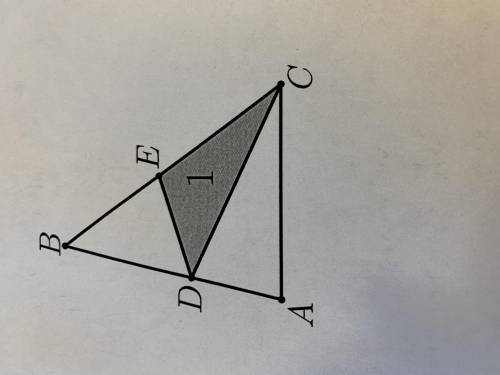 На сторонах АВ и ВС треугольника АВС взяты соответственно точки D и E таким образом что AD : DB = 2 