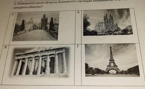 Определите какие объекты Всемирного наследия изображены на рисунках, (от куда)