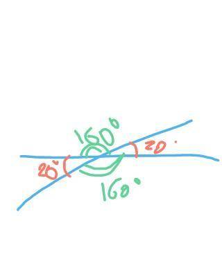 3) При пересечении двух прямых в точке о образовались четыре угла. Градусная мера одного угла 20°. Н