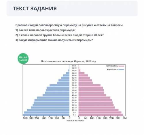 Верных ответов: 3 большое количество людей среднего возраста доля девочек среди новорожденных выше, 