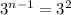 3^{n-1} =3^{2}