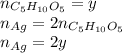 n_{C_5H_{10}O_5}=y\\n_{Ag}=2n_{C_5H_{10}O_5}\\n_{Ag}=2y