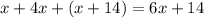 x+4x+(x+14)=6x+14