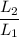 \displaystyle \frac{L_2}{L_1}