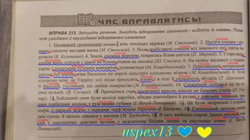 Знайдіть відокремлені означення і виділіть їх комами. Позна чте узгоджені й неузгоджені відокремлені