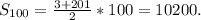 S_{100}=\frac{3+201}{2} *100=10200.