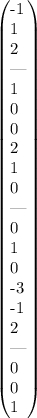 \left(\begin{array}{}-1&1&2&|&1&0&0\\2&1&0&|&0&1&0\\-3&-1&2&|&0&0&1\end{array}\right)