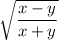 \sqrt{\dfrac{x-y}{x+y}}