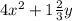 4x^2 + 1\frac{2}{3} y