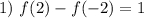 1)~f(2)-f(-2)=1