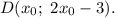 D({x_0};\,\,2{x_0} - 3).