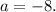 a = - 8.