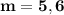 \bf m=5,6