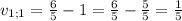 v_{1;1}= \frac{6}{5}-1 =\frac{6}{5} -\frac{5}{5}=\frac{1}{5}